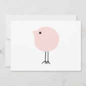 Mid Century Modern Chick Baby shower Kaart (Achterkant)