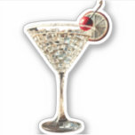 Mid Century Modern Christmas Cran Citrus Cocktail Sticker<br><div class="desc">Welkom in mijn fantasiewereld van de Mid Century! Design in deze winkel zijn geboren uit het opgroeien in een Mid Century-huis,  compleet met Martini-liefhebbende ouders. Doorbreek de cocktails. Feit en fantasie worden samengevoegd in Mid Century Modern,  Jazz,  Retro Futuristic,  Atomic en Space Age Design.</div>