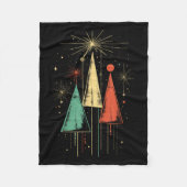 Mid Century Modern Christmas  Fleece Deken (Voorkant)