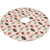 Mid Century Modern Christmas Pattern Kerstboom Rok (Gekanteld)