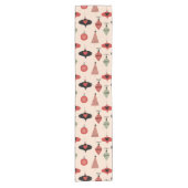 Mid Century Modern Christmas Pattern  Korte Tafelloper (Voorkant)