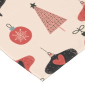 Mid Century Modern Christmas Pattern  Korte Tafelloper (Hoek)