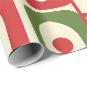 Mid Century Modern Christmas Piquet Abstract Cadeaupapier (Rol Hoek)