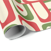 Mid Century Modern Christmas Piquet Modernist Kers Cadeaupapier (Rol Hoek)