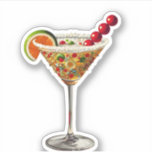Mid Century Modern Christmas Snoep Martini Sticker<br><div class="desc">Welkom in mijn fantasiewereld van de Mid Century! Design in deze winkel zijn geboren uit het opgroeien in een Mid Century-huis,  compleet met Martini-liefhebbende ouders. Doorbreek de cocktails. Feit en fantasie worden samengevoegd in Mid Century Modern,  Jazz,  Retro Futuristic,  Atomic en Space Age Design.</div>