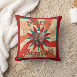 Mid Century Modern Christmas Sputnik Stars Photo Kussen