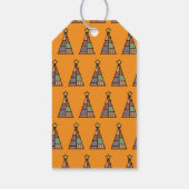 Mid-century Modern Christmas Tree Gift Label Cadeaulabel (Achterkant)