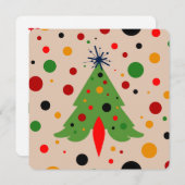 Mid Century Modern Christmas Tree Retro Rocket (Voorkant / Achterkant)