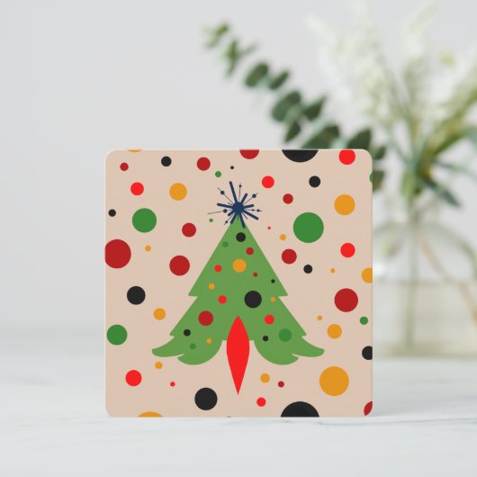 Mid Century Modern Christmas Tree Retro Rocket (Staand voorkant)