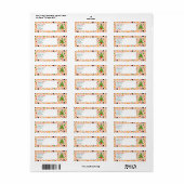 Mid Century Modern Christmas Tree Return Address Etiket (Full Sheet)