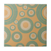 Mid Century Modern Circle Oranje Tegeltje (Voorkant)