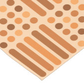 Mid Century Modern Circles Lines Oranje Korte Tafelloper (Hoek)