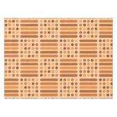 Mid Century Modern Circles Lines Oranje Tafelkleed (Voorkant (Horizontaal))
