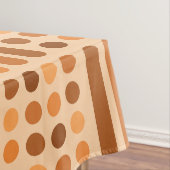 Mid Century Modern Circles Lines Oranje Tafelkleed (Voorbeeld)