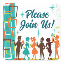 Mid-Century Modern Cocktails Verloving Feest