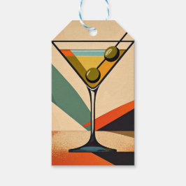 Mid Century Modern Color Block Martini Art Cadeaulabel