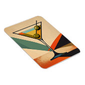 Mid Century Modern Color Block Martini Art Magneet (Rechterzijde)