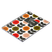  Mid-Century Modern Colored Retro Groovy Flowers  Notitieboek (Linkerzijde)
