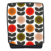  Mid-Century Modern Colored Retro Groovy Flowers  Rugtassen (Voorkant)