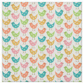 Mid Century Modern Colorful Atomic Birds Pattern Stof (Swatch)