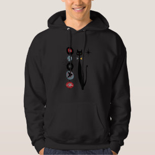 Mid Century Modern Cool Cat Kabob Design Hoodie
