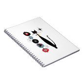 Mid Century Modern Cool Cat Kabob Design Notitieboek (Rechterzijde)