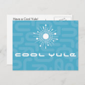 Mid Century Modern 'Cool Yule' MOD Kerstmis Feestdagenkaart (Voorkant / Achterkant)