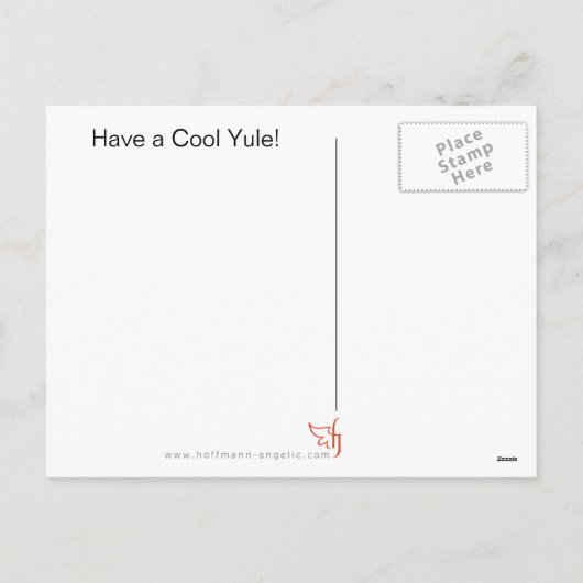 Mid Century Modern 'Cool Yule' MOD Kerstmis Feestdagenkaart (Achterkant)