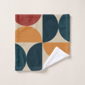 Mid-Century Modern Copper Firefly Bad Handdoek (Wasdoekje)