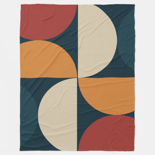 Mid-Century Modern Copper Firefly Fleece Deken (Voorkant)