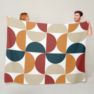 Mid-Century Modern Copper Firefly Fleece Deken