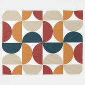 Mid-Century Modern Copper Firefly Fleece Deken (Voorkant (Horizontaal))