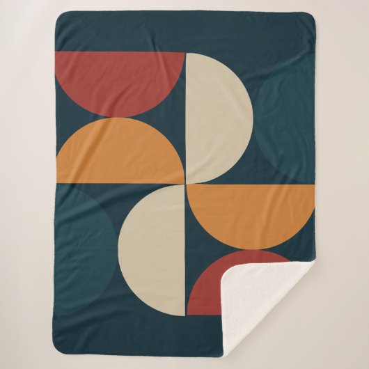 Mid-Century Modern Copper Firefly Sherpa Deken (Voorkant)