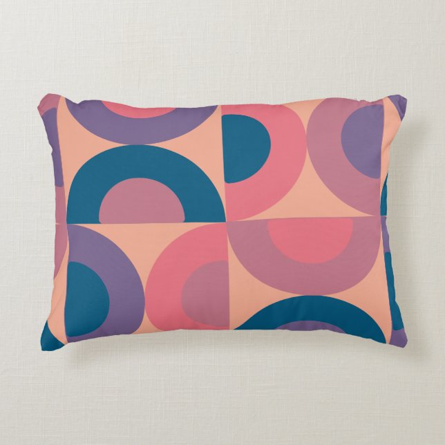 Mid-Century Modern Coral Zee Accent Kussen (Voorkant)