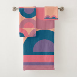 Mid-Century Modern Coral Zee Bad Handdoek