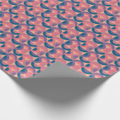 Mid-Century Modern Coral Zee Cadeaupapier (Hoek)