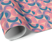 Mid-Century Modern Coral Zee Cadeaupapier (Rol Hoek)