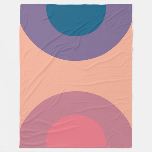Mid-Century Modern Coral Zee Fleece Deken (Voorkant)
