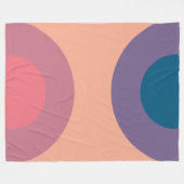 Mid-Century Modern Coral Zee Fleece Deken (Voorkant (Horizontaal))