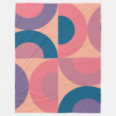 Mid-Century Modern Coral Zee Fleece Deken (Voorkant)