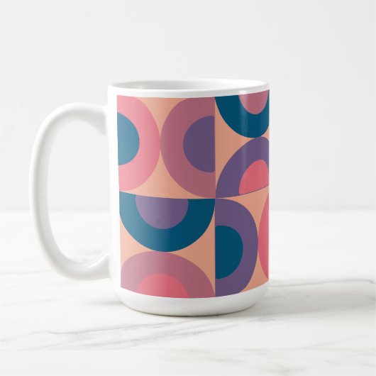 Mid-Century Modern Coral Zee Koffiemok (Links)