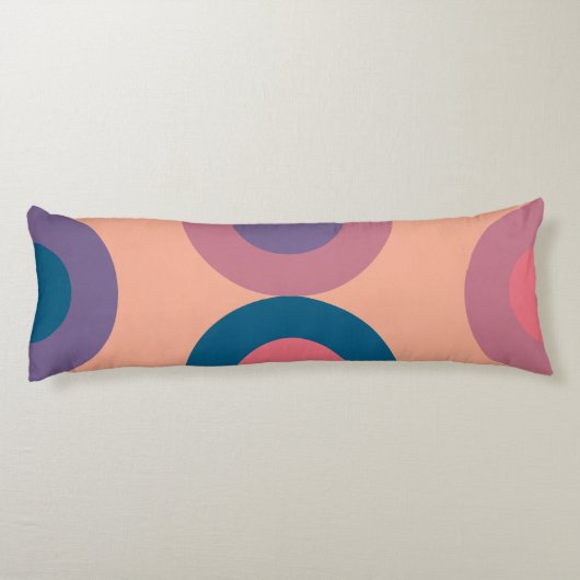 Mid-Century Modern Coral Zee Lichaamskussen (Achterkant)