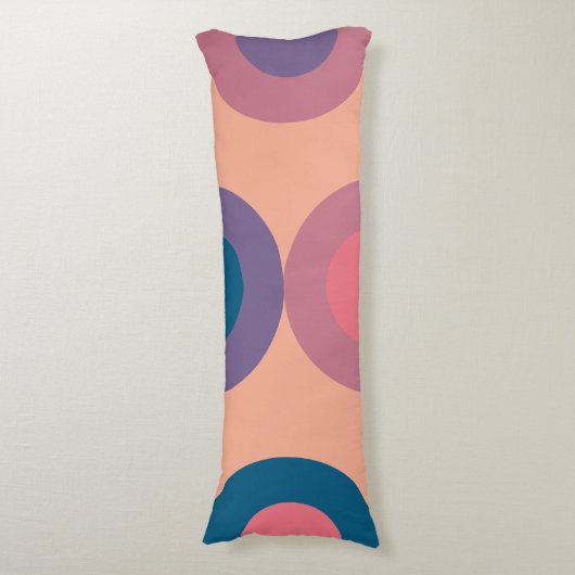 Mid-Century Modern Coral Zee Lichaamskussen (Voorkant Verticaal)