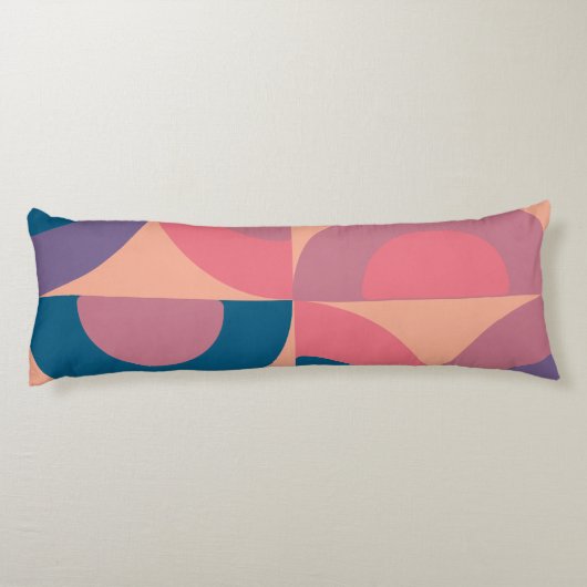 Mid-Century Modern Coral Zee Lichaamskussen (Achterkant)