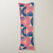 Mid-Century Modern Coral Zee Lichaamskussen (Voorkant Verticaal)