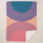 Mid-Century Modern Coral Zee Sherpa Deken (Voorkant)