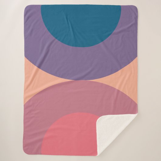 Mid-Century Modern Coral Zee Sherpa Deken (Voorkant)