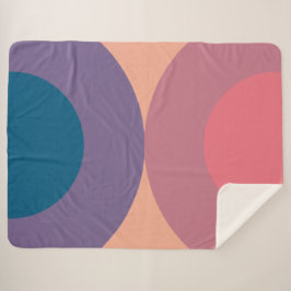 Mid-Century Modern Coral Zee Sherpa Deken