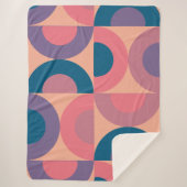 Mid-Century Modern Coral Zee Sherpa Deken (Voorkant)