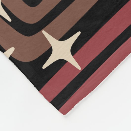 Mid Century Modern Cosmic Galaxies Fleece Deken (Hoek)